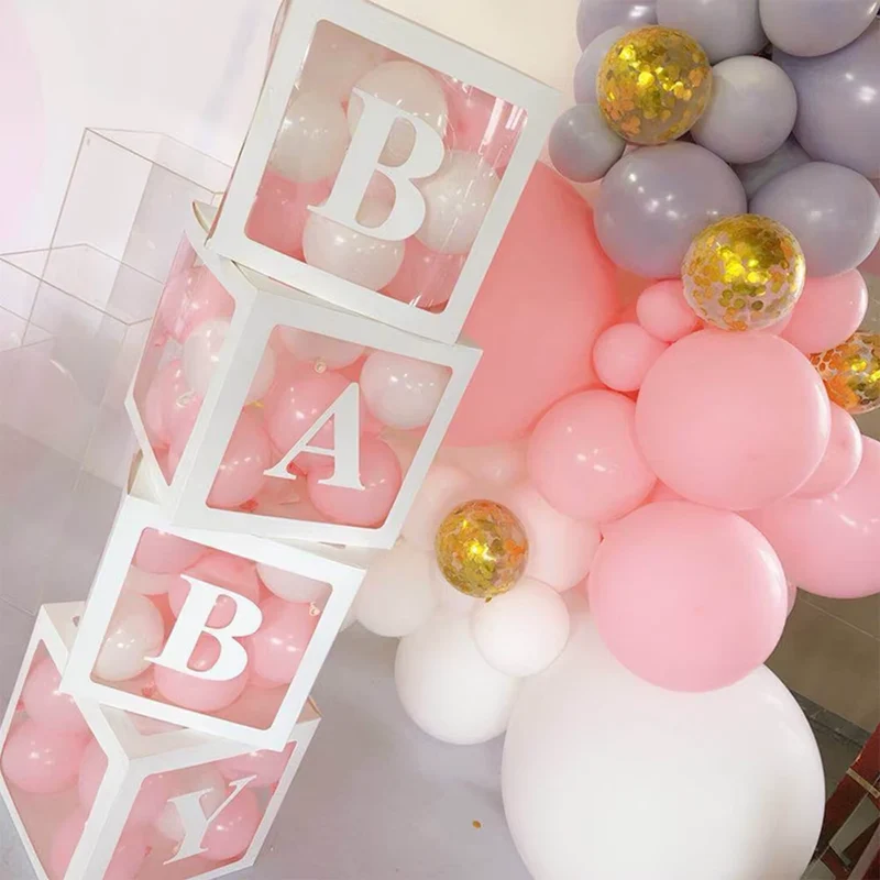 Boîtes à Ballons Transparentes BABY – Lot de 4