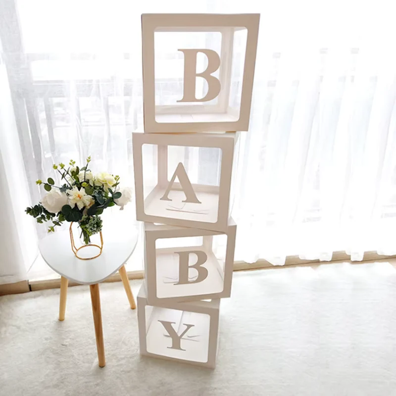 Boîtes à Ballons Transparentes BABY – Lot de 4