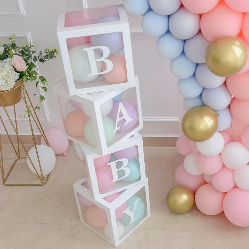 Boîtes à Ballons Transparentes BABY – Lot de 4