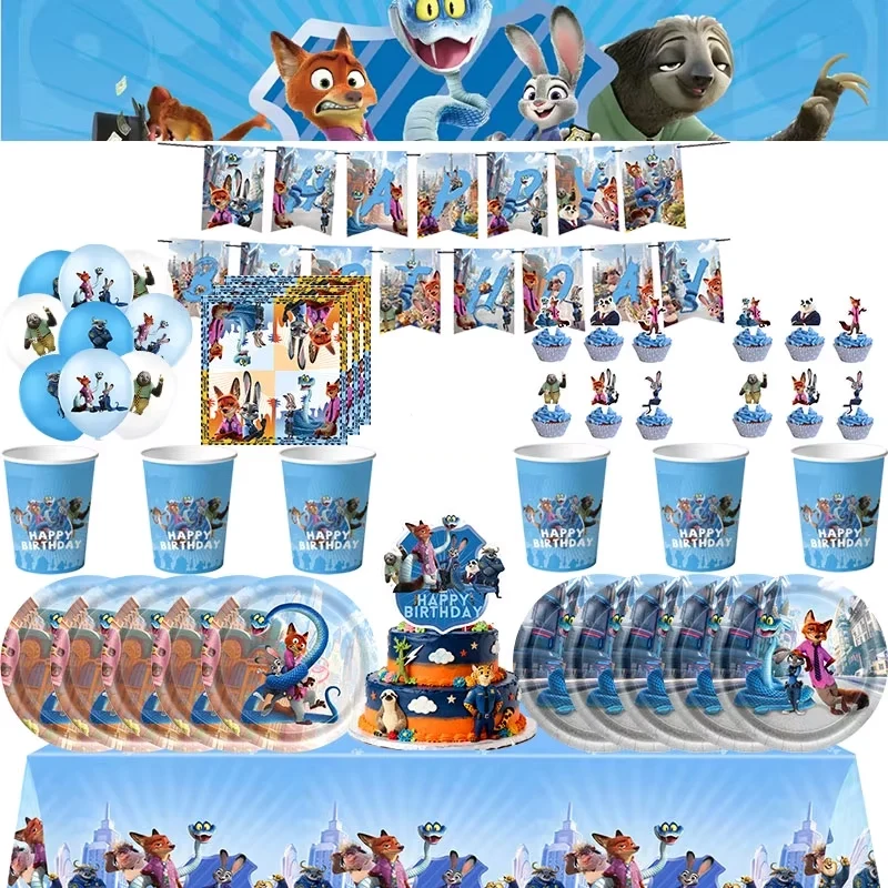 Kit Décoration Anniversaire Zootopie 2 – 95 Pièces