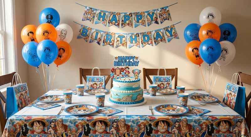 Kit Décoration Anniversaire One Piece – 109 Pièces
