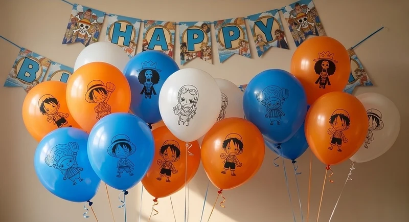 Kit Décoration Anniversaire One Piece – 109 Pièces