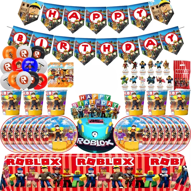 Kit Décoration Anniversaire Roblox – 103 Pièces