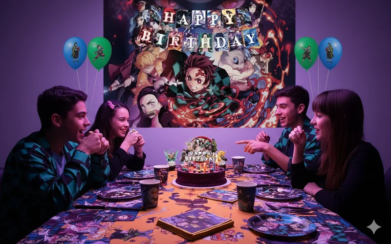 Kit Décoration Anniversaire Demon Slayer – Pourfendeurs de Démons