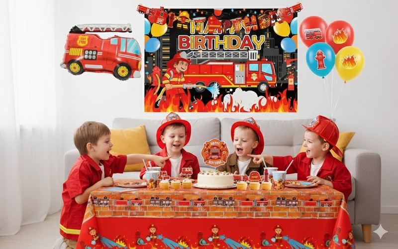Kit Décoration Anniversaire Sapeurs-Pompiers