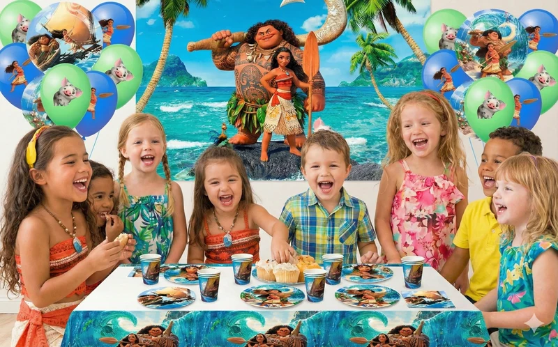 Kit Décoration Anniversaire Vaiana – Thème Océan