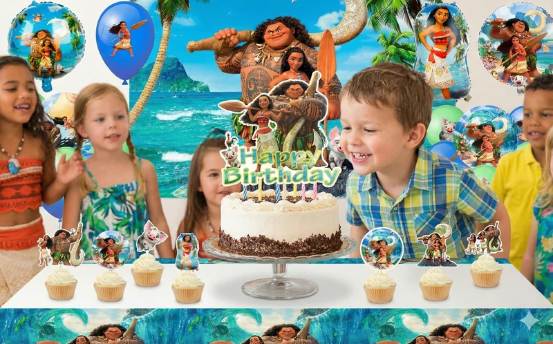 Kit Décoration Anniversaire Vaiana – Thème Océan