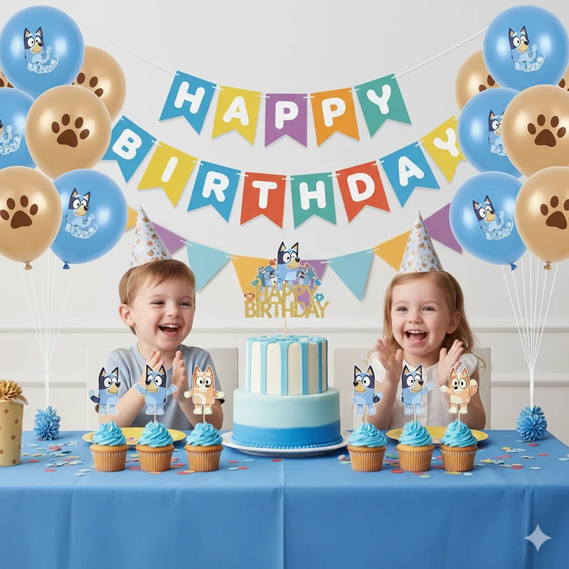 Kit Décoration Anniversaire Bluey & ses Amis