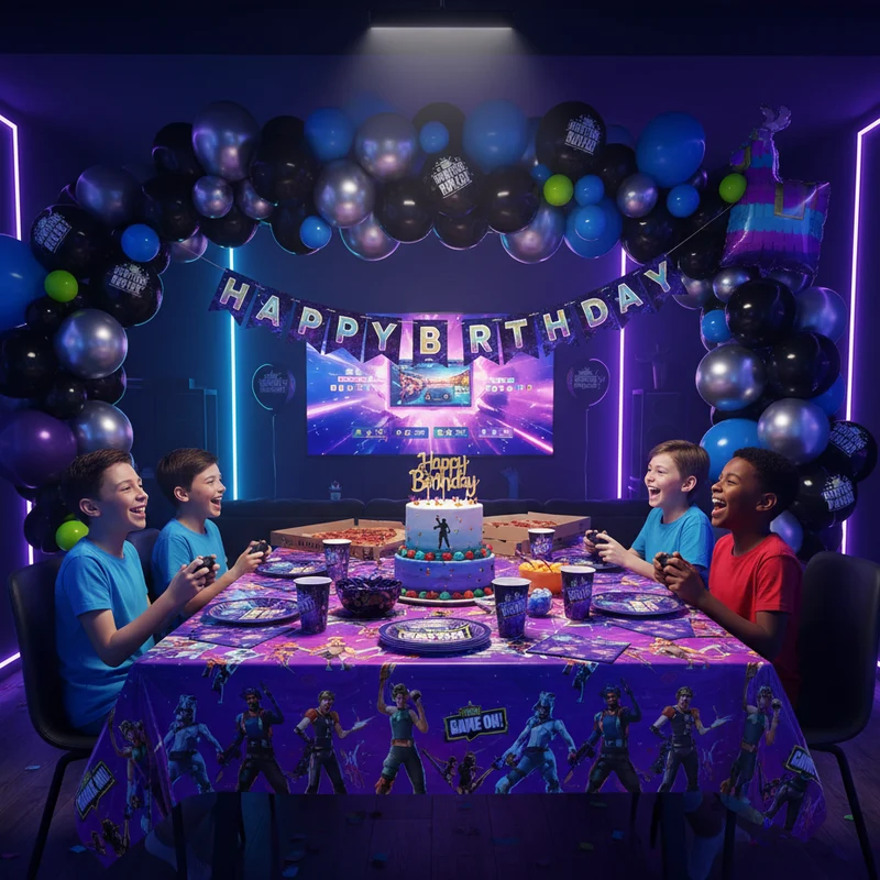 Kit Anniversaire Battle Royale – Décoration Gamer (89 Pièces)