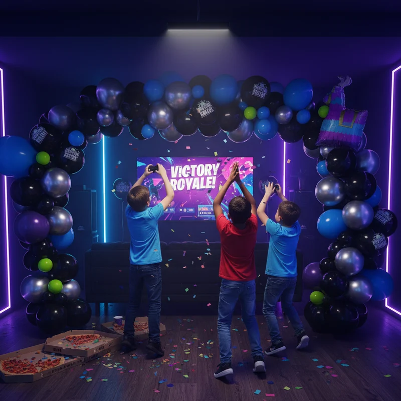 Kit Anniversaire Battle Royale – Décoration Gamer (89 Pièces)