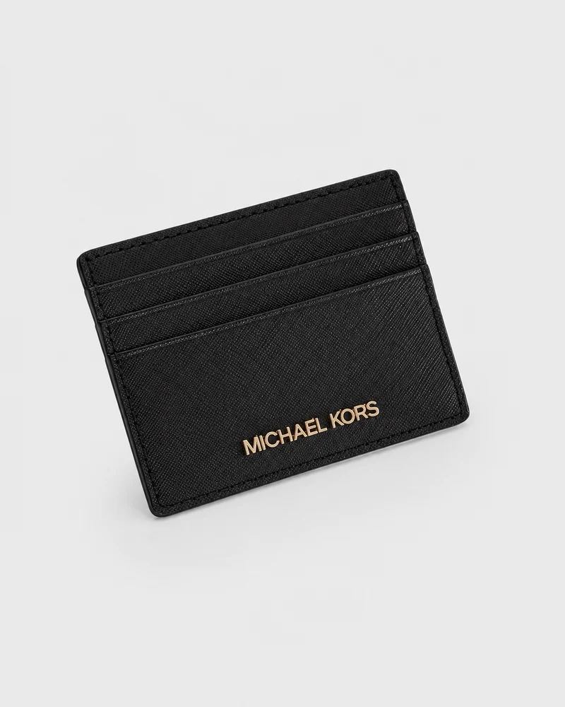 Michael Kors Jet Set Travel LG Card Holder Kartenetui Schwarz Leder