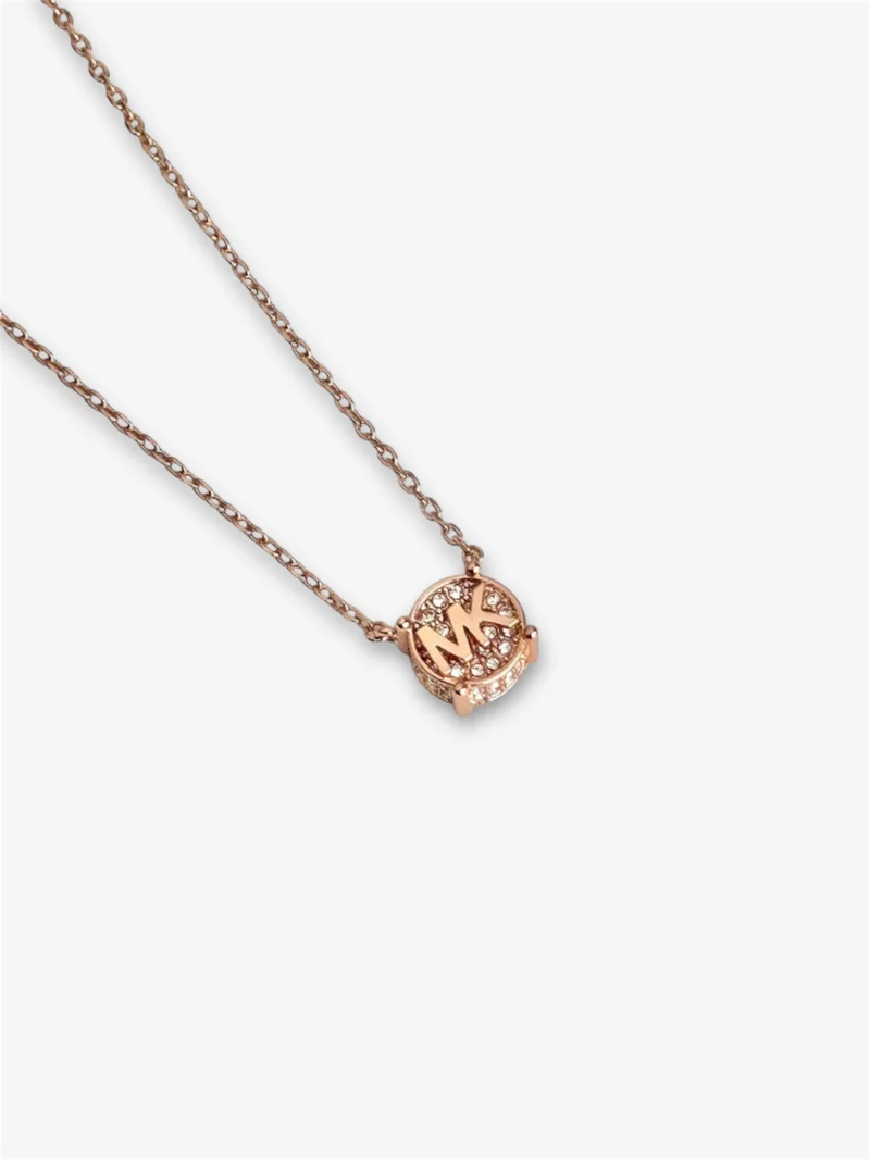 Michael Kors Kette logo rund Rosegold