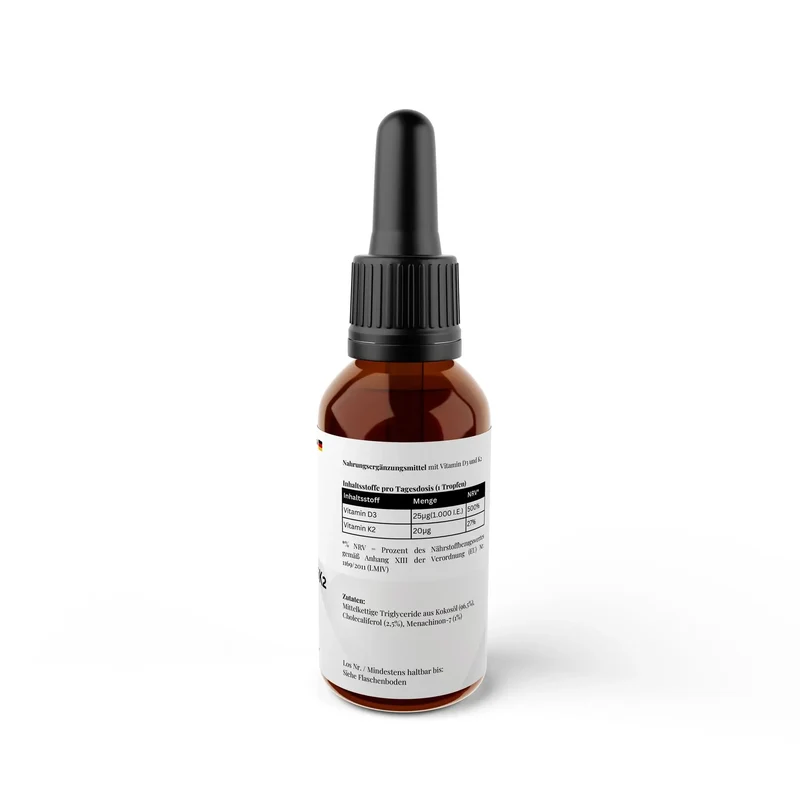 Vitamin D3 + K2 - 1.700 Tropfen (1.000 I.E.) - 50ml