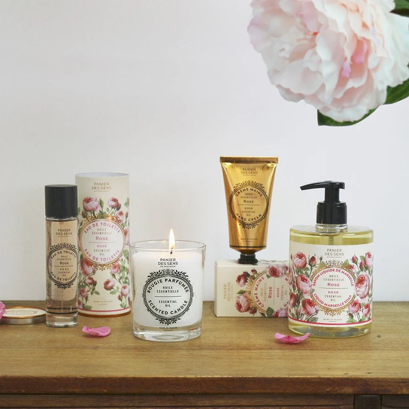 Bougie parfumée - Parfum Rose Envoûtante 180g