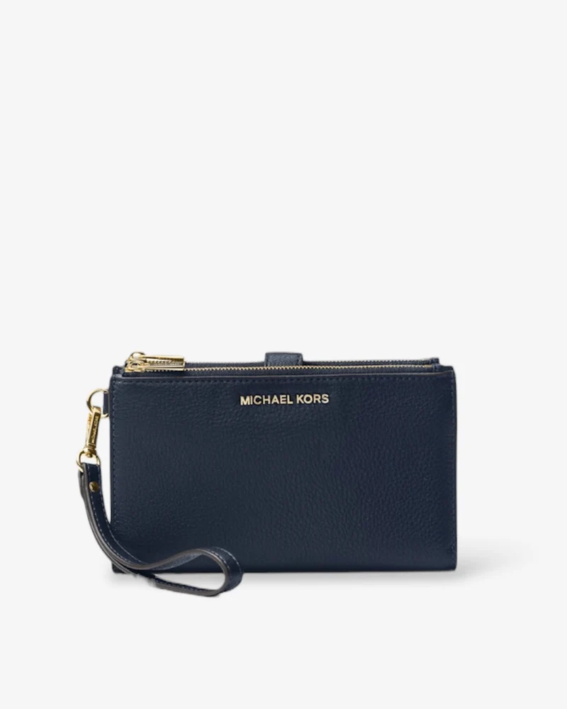 Michael Kors Double Zip Geldbörse mit Handyfach navy
