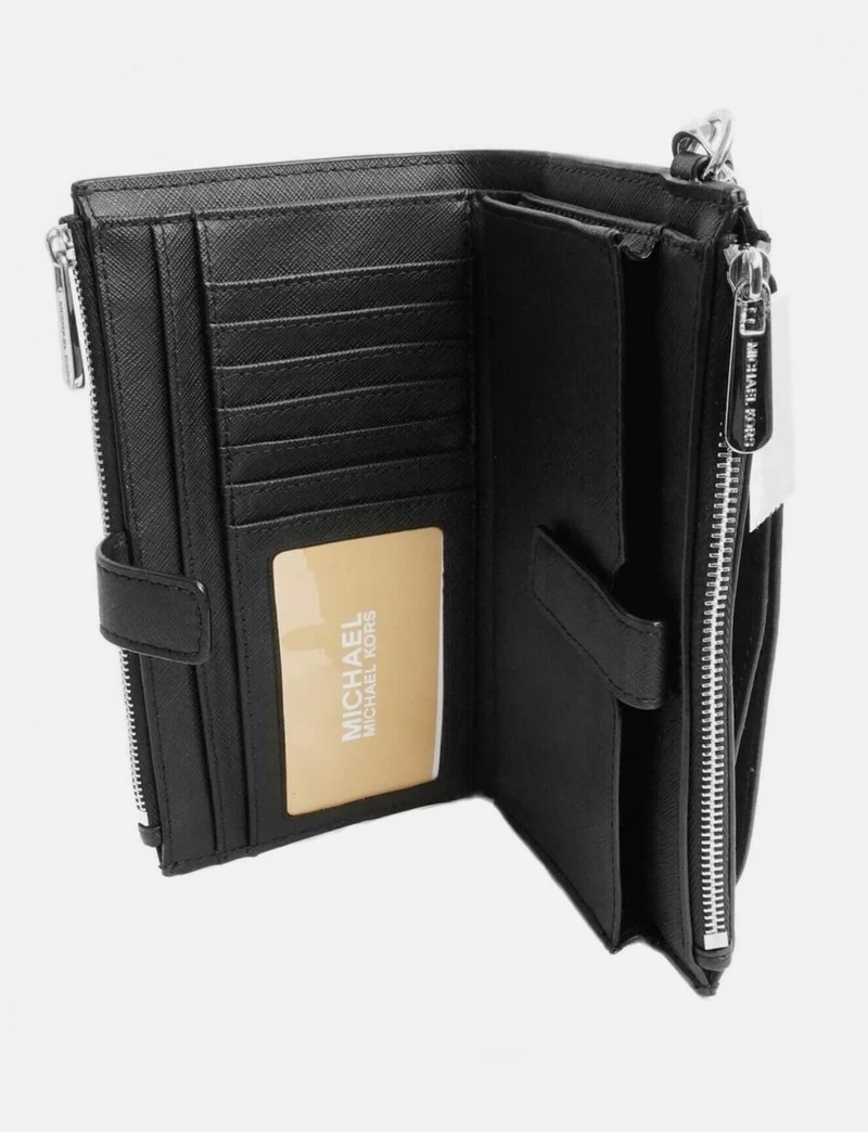 Michael Kors Double Zip schwarz silber