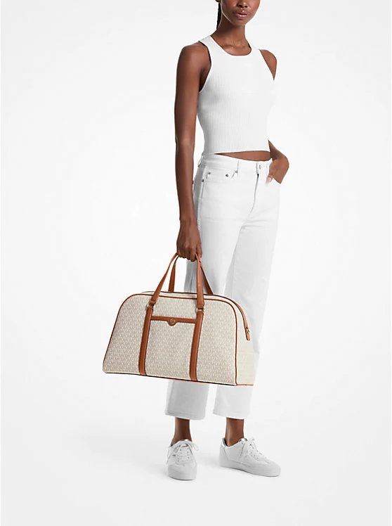 Michael Kors Jet Set Travel Extra-Large Reisetasche in Vanilla mit Signature-Logomuster