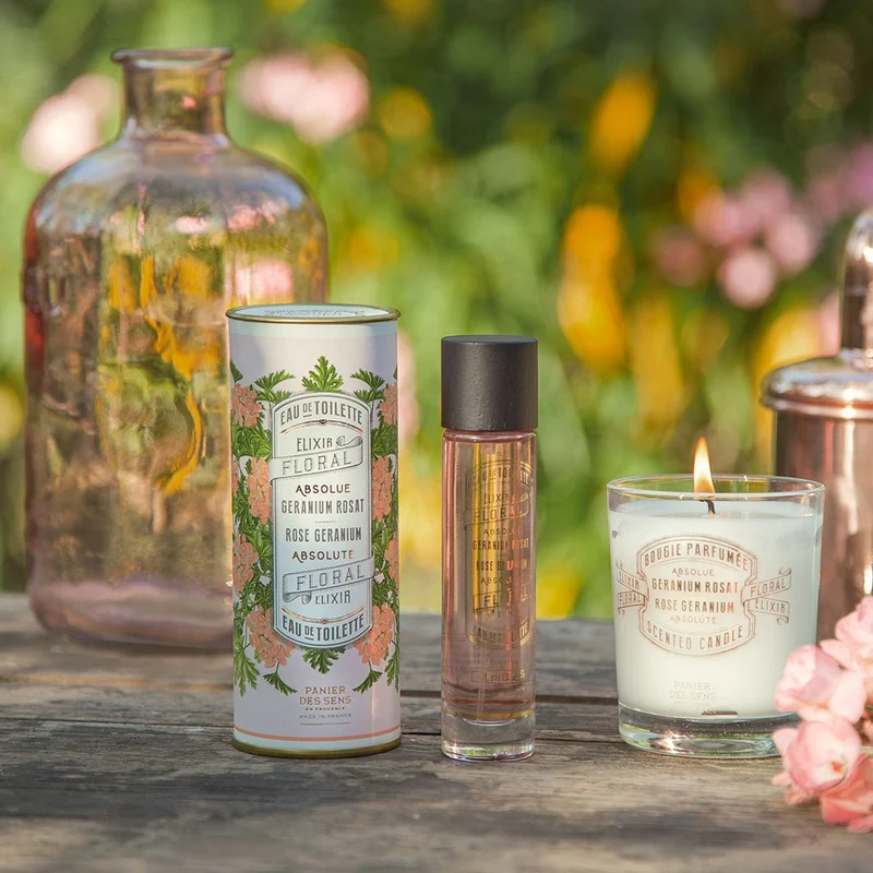 Bougie Parfumée - Parfum Géranium Rosat 180g