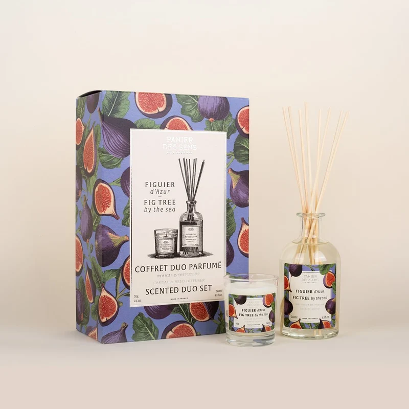 Coffret bougie parfumée + Diffuseur de parfum Figue - Figuier d'Azur