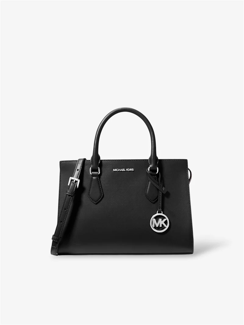 Michael Kors Sheila Satchel Damen Schwarz Silber - Handtasche