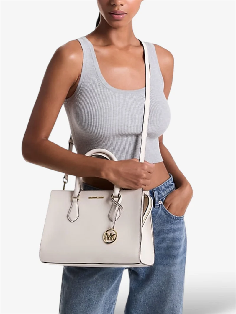 Michael Kors Sheila Satchel Damen in Light Cream