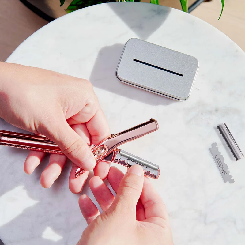 Leaf Dermaplaner – Rose Gold