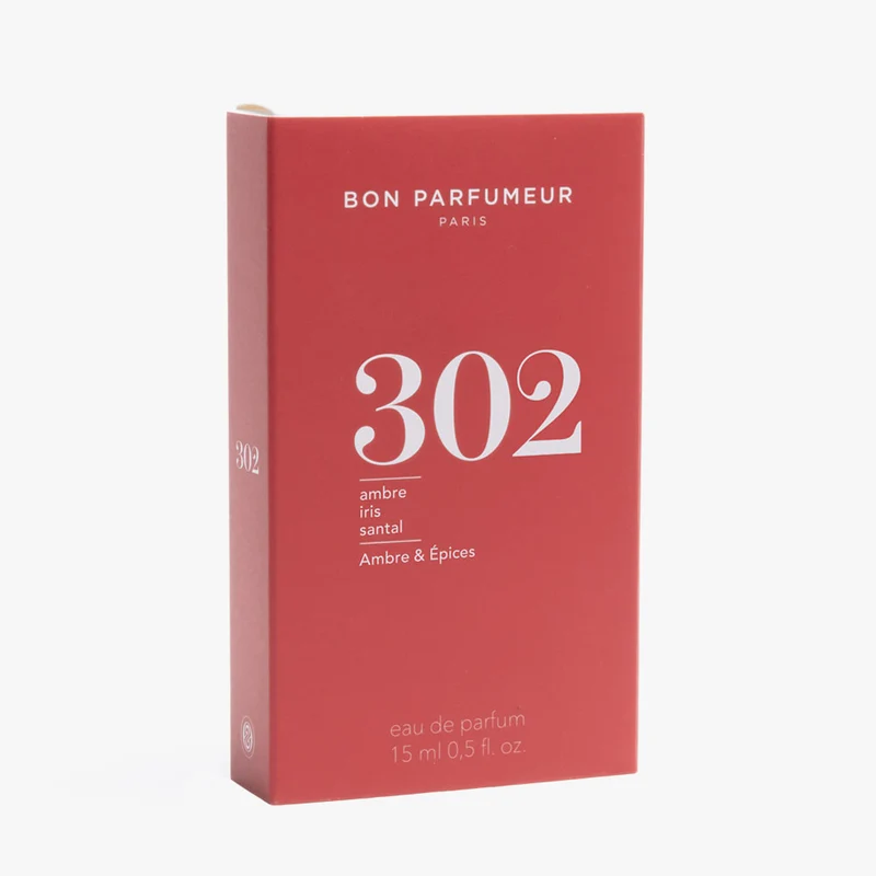 302 Eau de Parfum – Ambre, Iris, Santal – 15ml