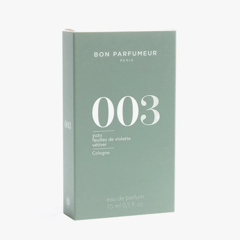 003 Eau de Parfum – Yuzu, Violet Leaves, Vetiver – 15ml