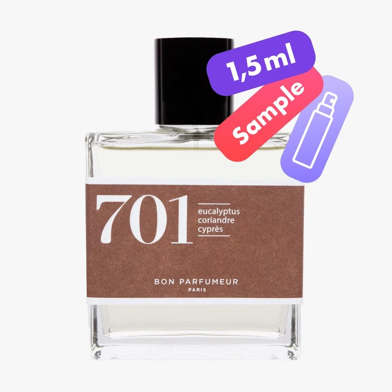 701 Eau de Parfum – Eucalyptus, Amber, White Wood – Sample