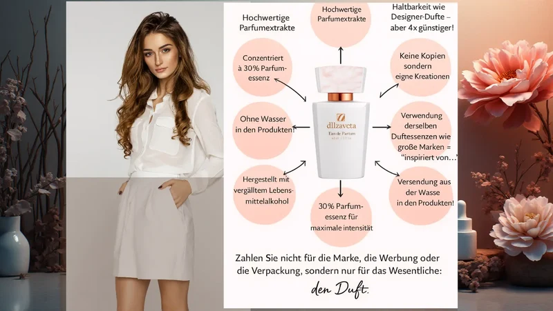 023 - Damenparfüm Vanille-orientalisch - Aprikose, Kokosnuss, Pflaume- mit 30% Essenz 70 ml