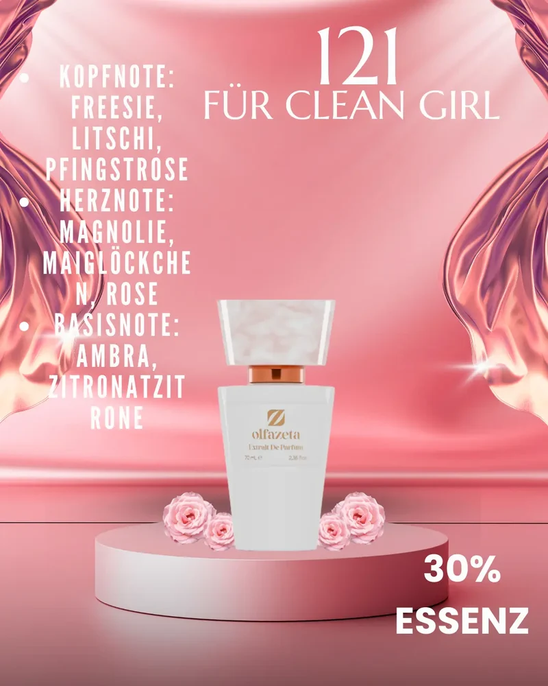 121 - Damenparfüm holzig - Freesie, Litschi, Pfingstrose- mit 30% Essenz - 70 ml