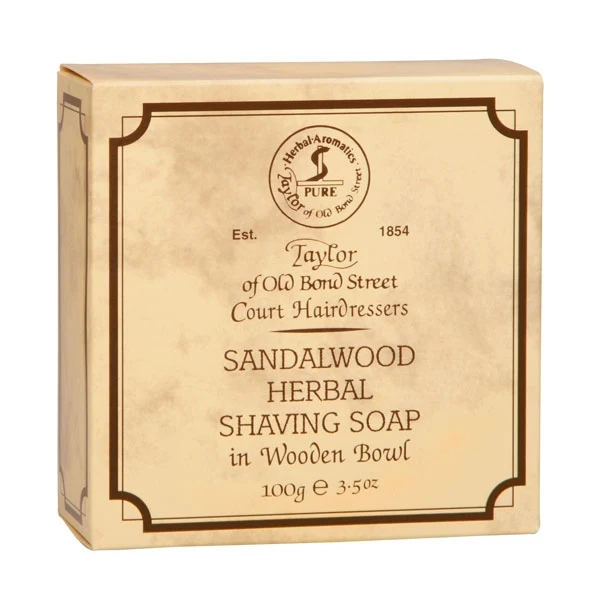 Taylor of Old Bond Street - Sandalwood Herbal Shaving Cream in Holzschale