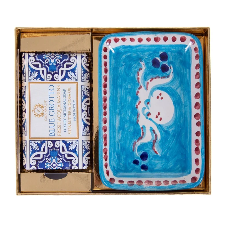 Seifen-Geschenkset „Blue Grotto – Polpo“ • CASA AMALFI