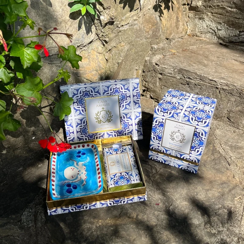 Seifen-Geschenkset „Blue Grotto – Polpo“ • CASA AMALFI