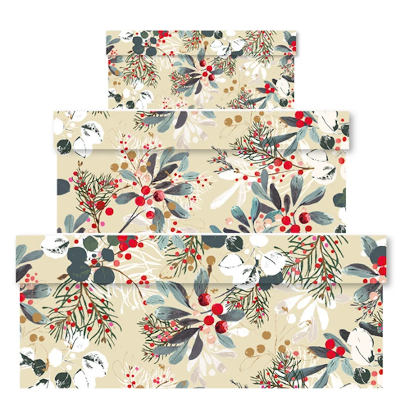 Geschenkboxen-Set „Winter Berries“ 3-teilig • chic.mic