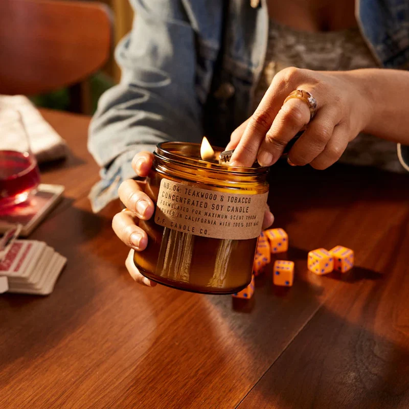 Teakwood & Tobacco – Concentrated Soy Candle Large Size