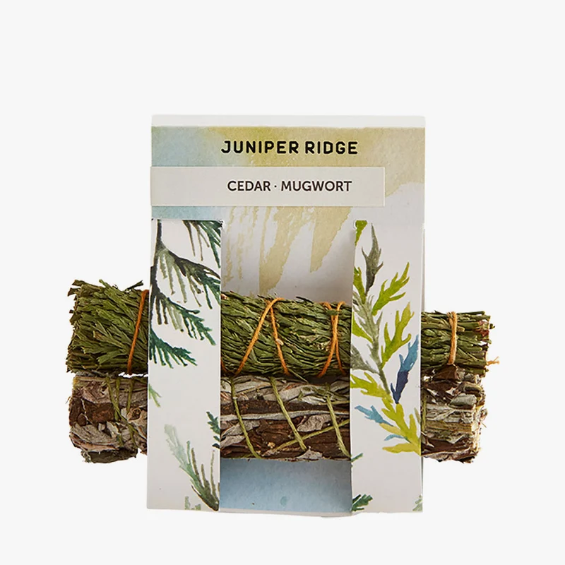 Cedar, Mugwort – Natural Incense Bundle
