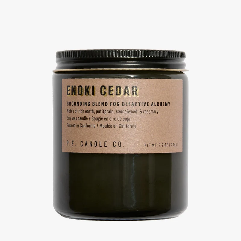 Alchemy Line: Enoki Cedar – Soy Candle Standard Size