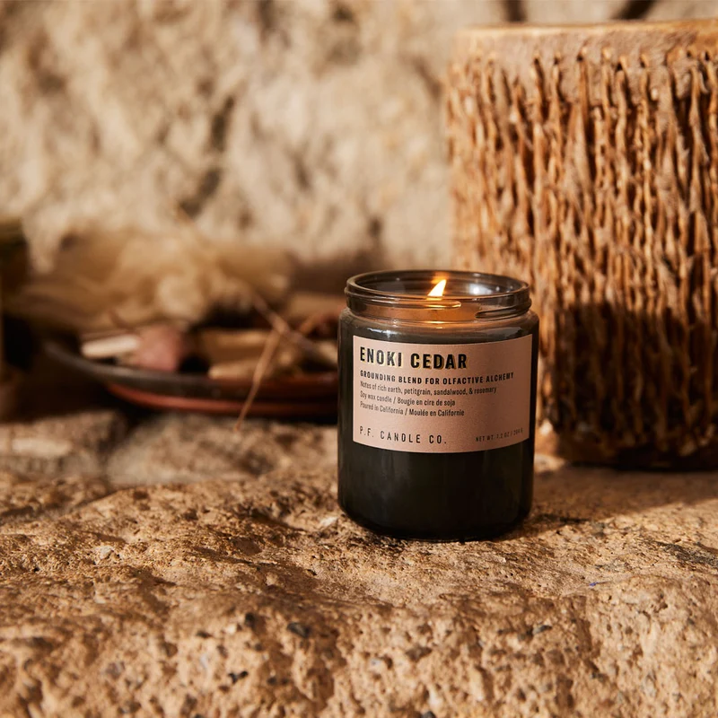 Alchemy Line: Enoki Cedar – Soy Candle Standard Size