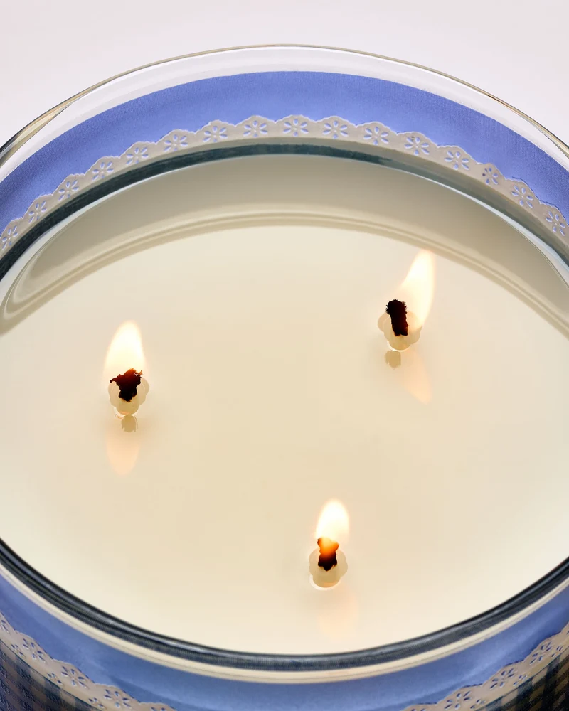 Gingham 3-Wick Candle