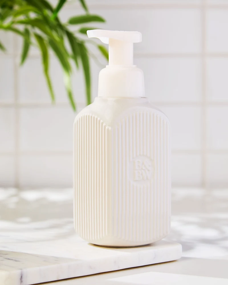 Cream Ceramic Gentle & Clean Foaming Hand Soap Dispenser