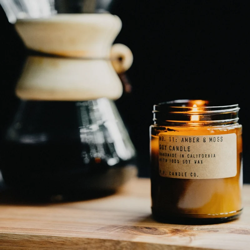Amber & Moss – Soy Candle Standard Size