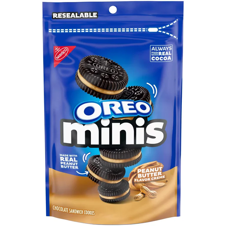 OREO Minis Peanut Butter Creme Chocolate Sandwich Cookies