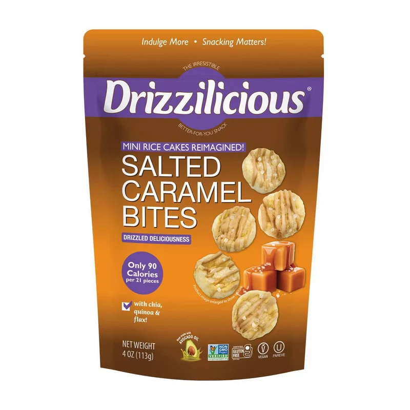 Drizzilicious Drizzled Mini Rice Cake - Salted Caramel