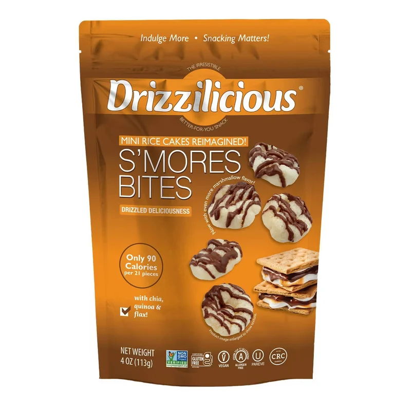 Drizzilicious Drizzled Mini Rice Cake - S'mores