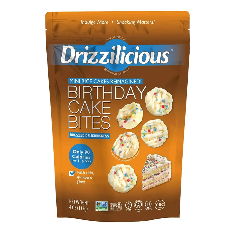 Drizzilicious Drizzled Mini Rice Cake - Birthday Cake