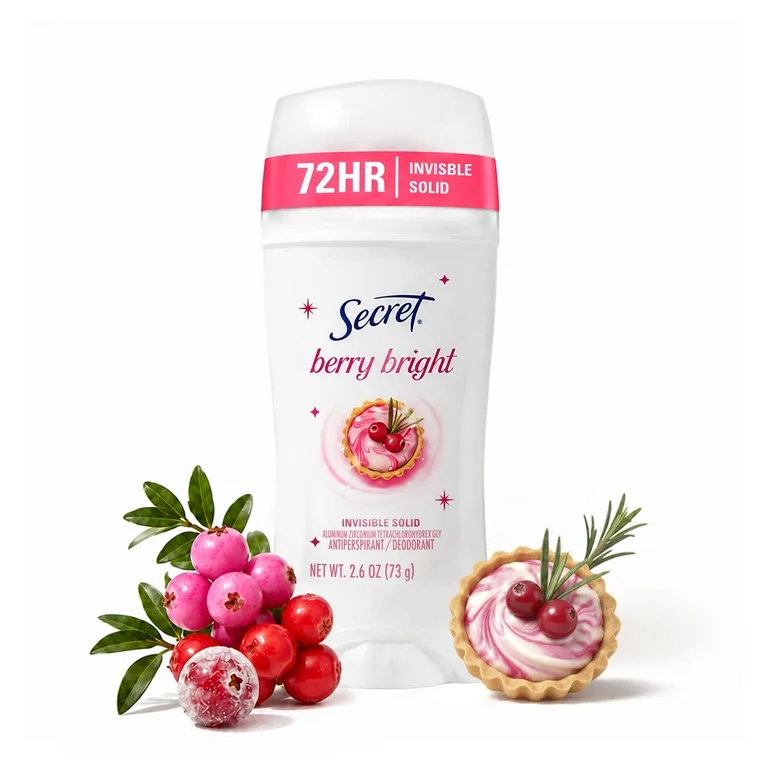 Secret Aluminum Free Deodorant Stick - Berry Bright
