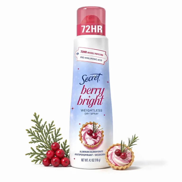 SecretAntiperspirant Deodorant Spray - Berry Bright