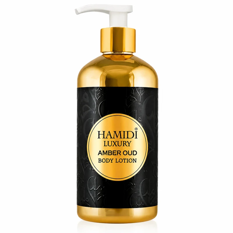 Luxuriöse Amber Oud Körperlotion von Hamidi, 500 ml