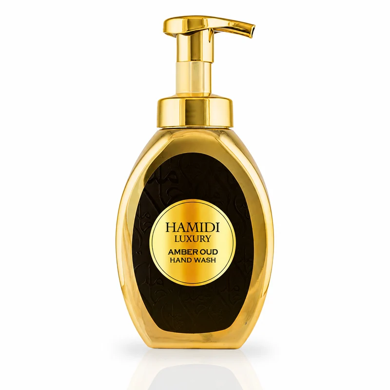 Luxuriöse Amber Oud Handseife von Hamidi, 350 ml